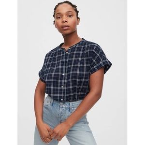 GAP |  NWT Shirred Button-Front Shirt